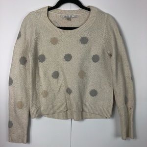 LC Lauren Conrad Polka Dot Cropped Sweater Size M
